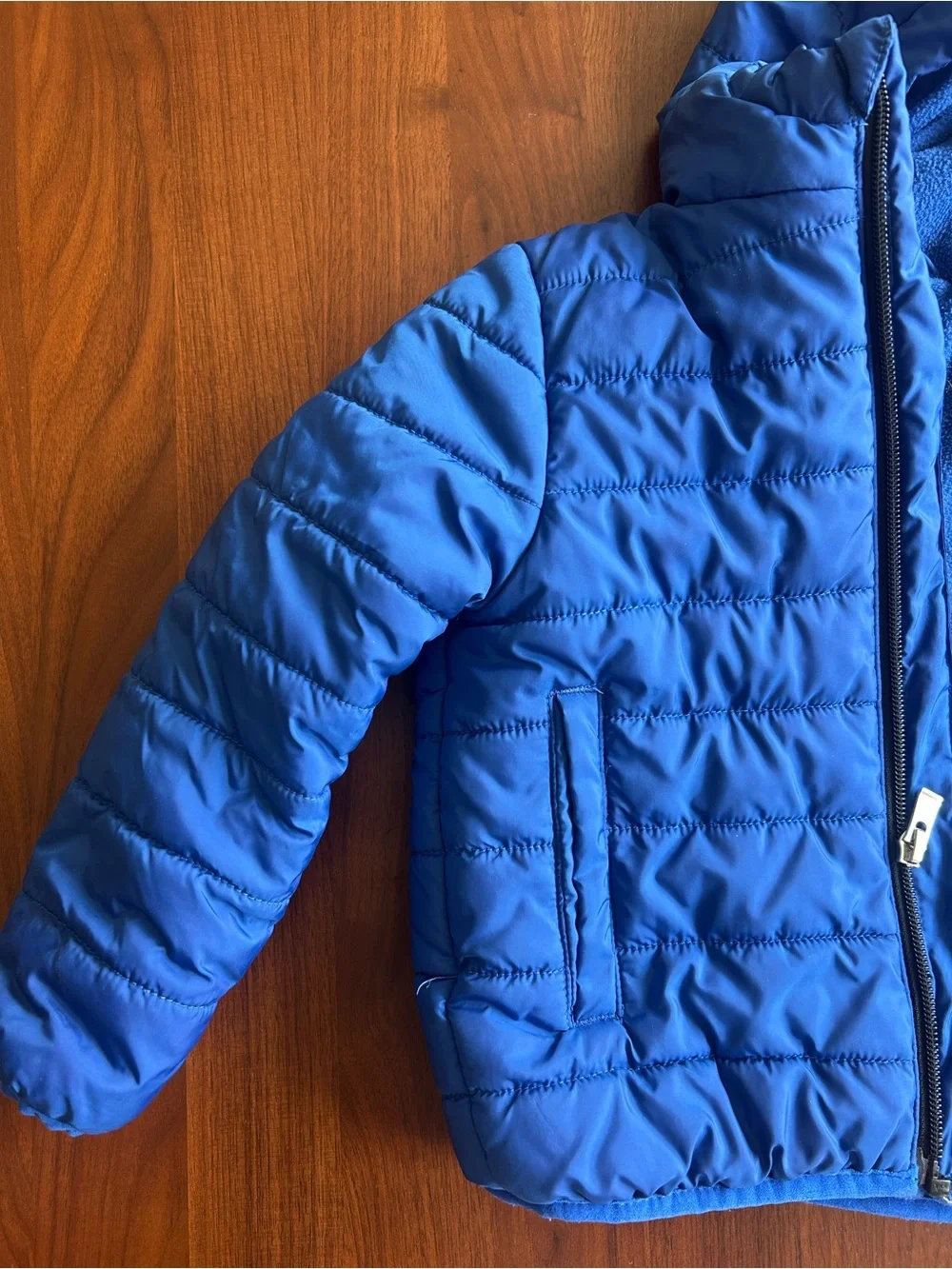 Nike Kids Blue Puffer Hooded Winter Jacket